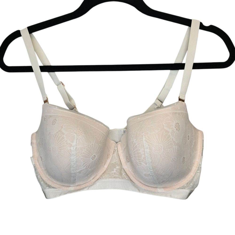 Aerie Women's 38DD Real Power Balconette Cream Lace Bra